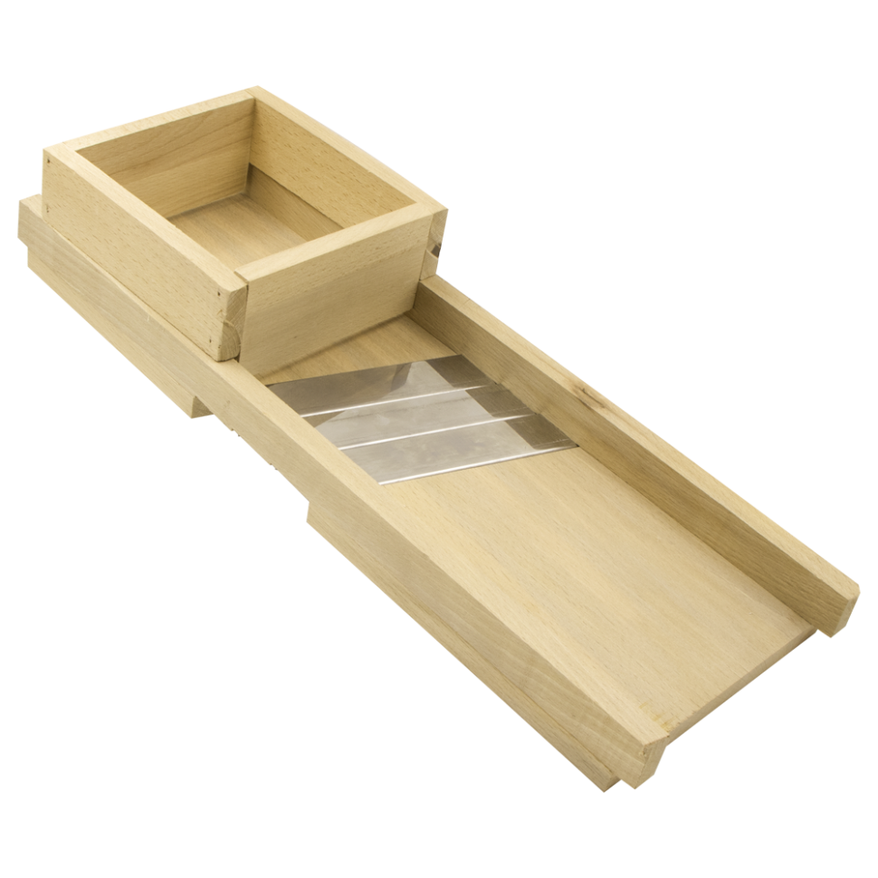 Шинковка деревянная, 3 лезвия из нержавеющей стали, 18 х 50 см фото 1 — Интернет каталог PriceOK