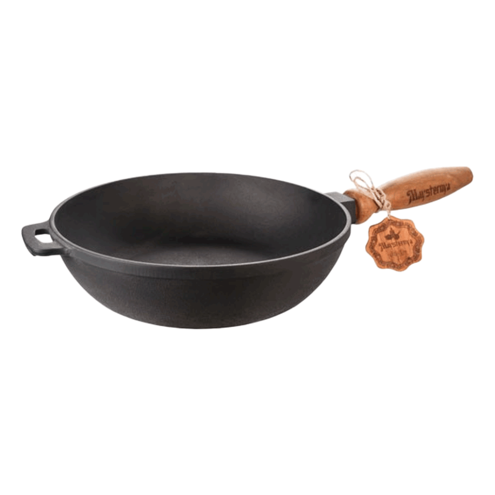 Чугунная сковорода с деревянной ручкой 26х6 см фото 1 — Интернет каталог PriceOK
