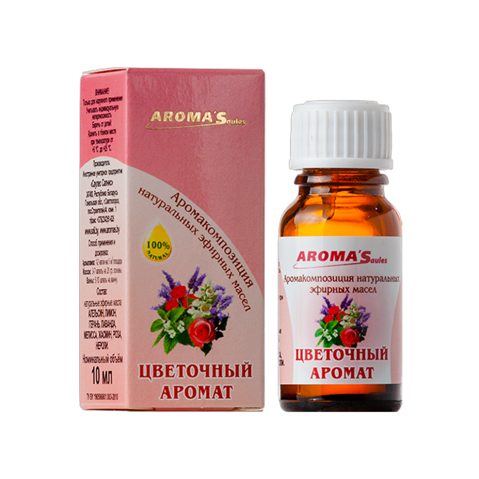 Аромакомпозиция эфирных масел ЦВЕТОЧНЫЙ АРОМАТ AROMA'Saules 10 мл фото 1 — Интернет каталог PriceOK