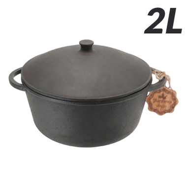 Чугунная кастрюля с крышкой 2 л — Интернет каталог PriceOK