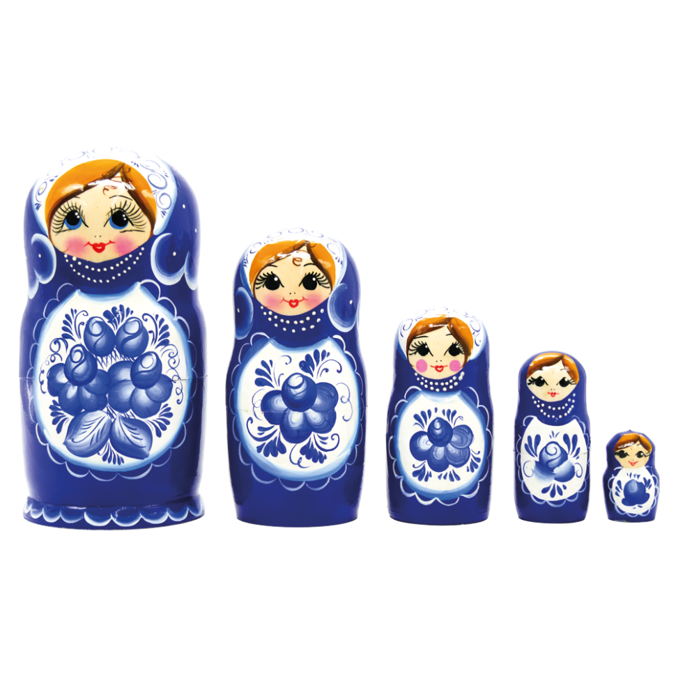 Матрёшка Гжельская большая M5, 18 см фото 1 — Интернет каталог PriceOK