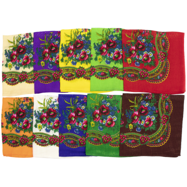 Платок с люрексом, 100% синтетика, различные дизайны, 75х75 см — Интернет каталог PriceOK