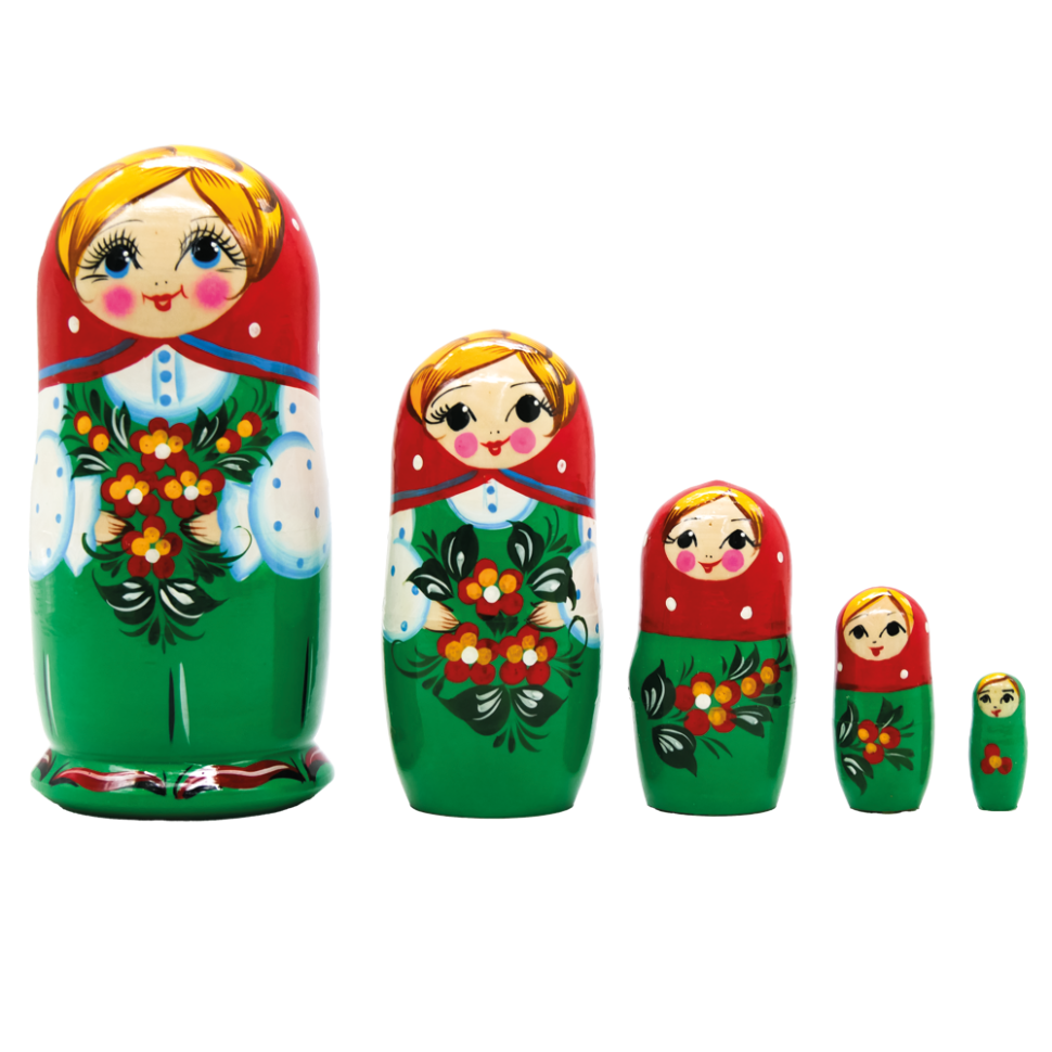 Матрёшка Незабудка красный платок M5, 16 см фото 1 — Интернет каталог PriceOK