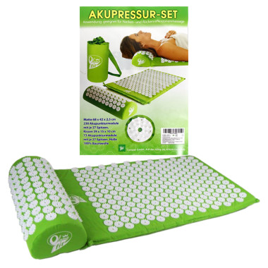 Акупунктурный набор: коврик 68x42x2,5 см, подушка 39 x15 x 10 см, в мешке из 100% хлопка — Интернет каталог PriceOK