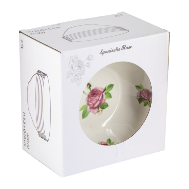 Набор суповых тарелок Испанская роза, 6 шт, диаметр 18 см — Интернет каталог PriceOK