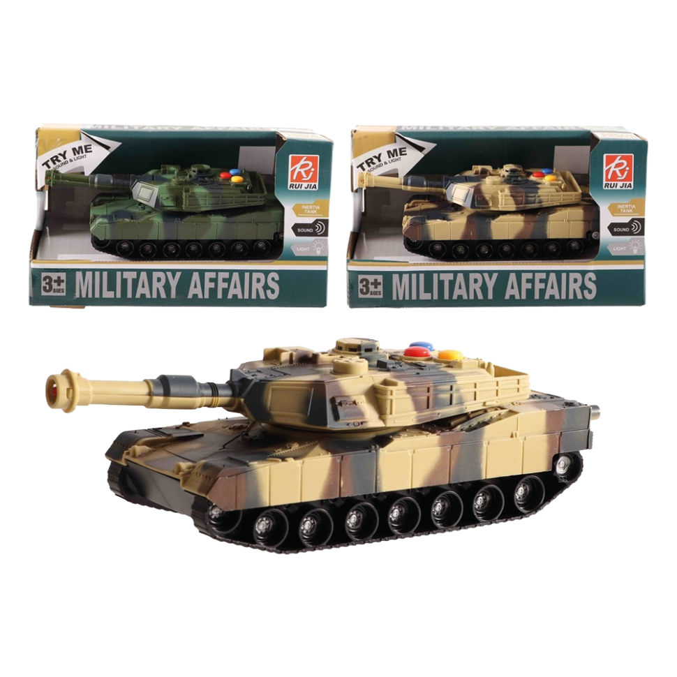 Танк 19 см с подсветкой и звуком, 2 цвета в ассортименте фото 1 — Интернет каталог PriceOK