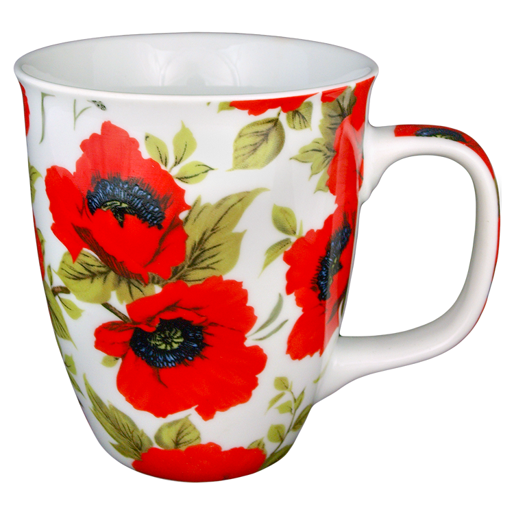 Набор кружек Маки, 4 шт по 0,4 л фото 1 — Интернет каталог PriceOK