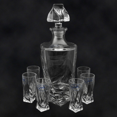 Набор для ликёра QUADRO графин 500 мл и 6 рюмок 50 мл — Интернет каталог PriceOK
