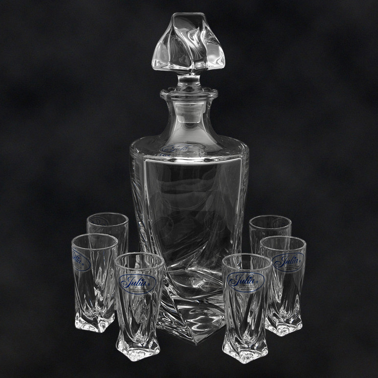 Набор для ликёра QUADRO графин 500 мл и 6 рюмок 50 мл фото 1 — Интернет каталог PriceOK