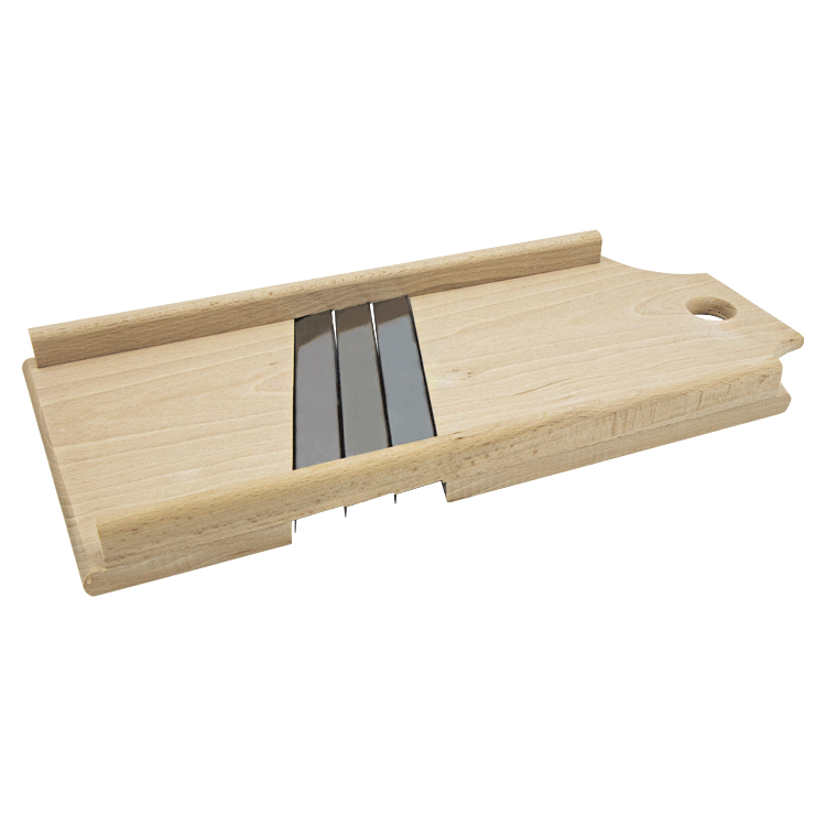 Шинковка деревянная Люкс из карпатского бука, 3 лезвия из нержавеющей стали, 20 х 45 см фото 1 — Интернет каталог PriceOK