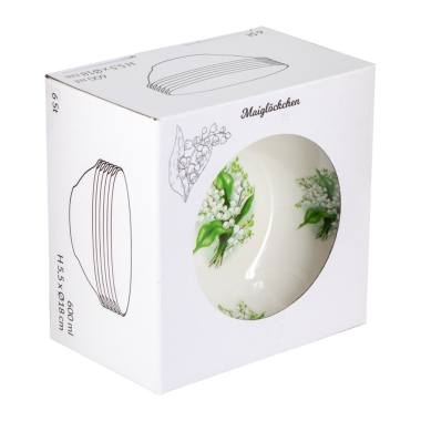 Набор суповых тарелок Ландыши, 6 шт, диаметр 18 см — Интернет каталог PriceOK