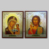 Икона - Складень двойная, 15x22 см, дерево, двойное тиснение фото 1 — Интернет каталог PriceOK