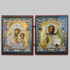 Икона - Складень двойная, 15x22 см, дерево, двойное тиснение фото 2 — Интернет каталог PriceOK
