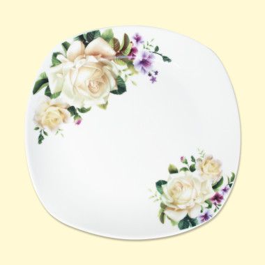 Набор тарелок Белые розы (3 шт.), Д-26 см — Интернет каталог PriceOK