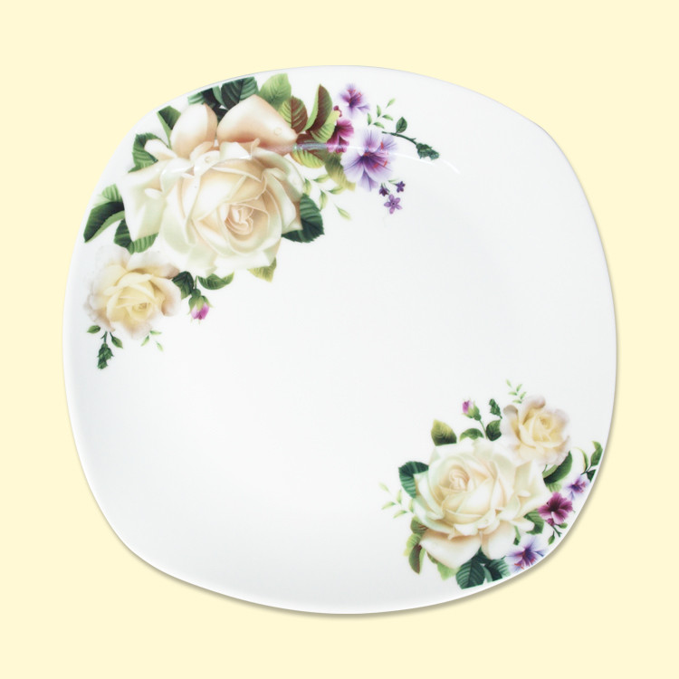 Набор тарелок Белые розы (3 шт.), Д-26 см фото 1 — Интернет каталог PriceOK