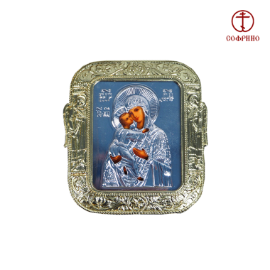 Икона для машины Владимирская в ризе, 6х5 см — Интернет каталог PriceOK