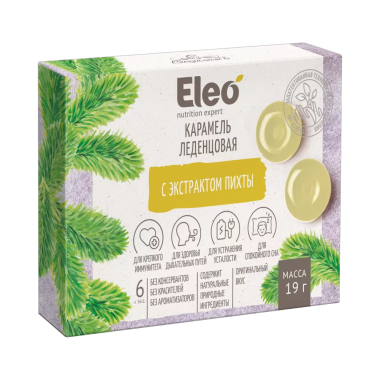 Карамель леденцовая с экстрактом пихты Eleo 19 г — Интернет каталог PriceOK