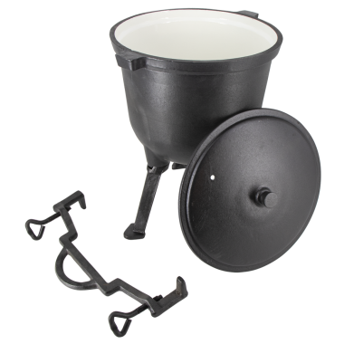 Котелок чугунный эмалированный на ножках 10 л — Интернет каталог PriceOK