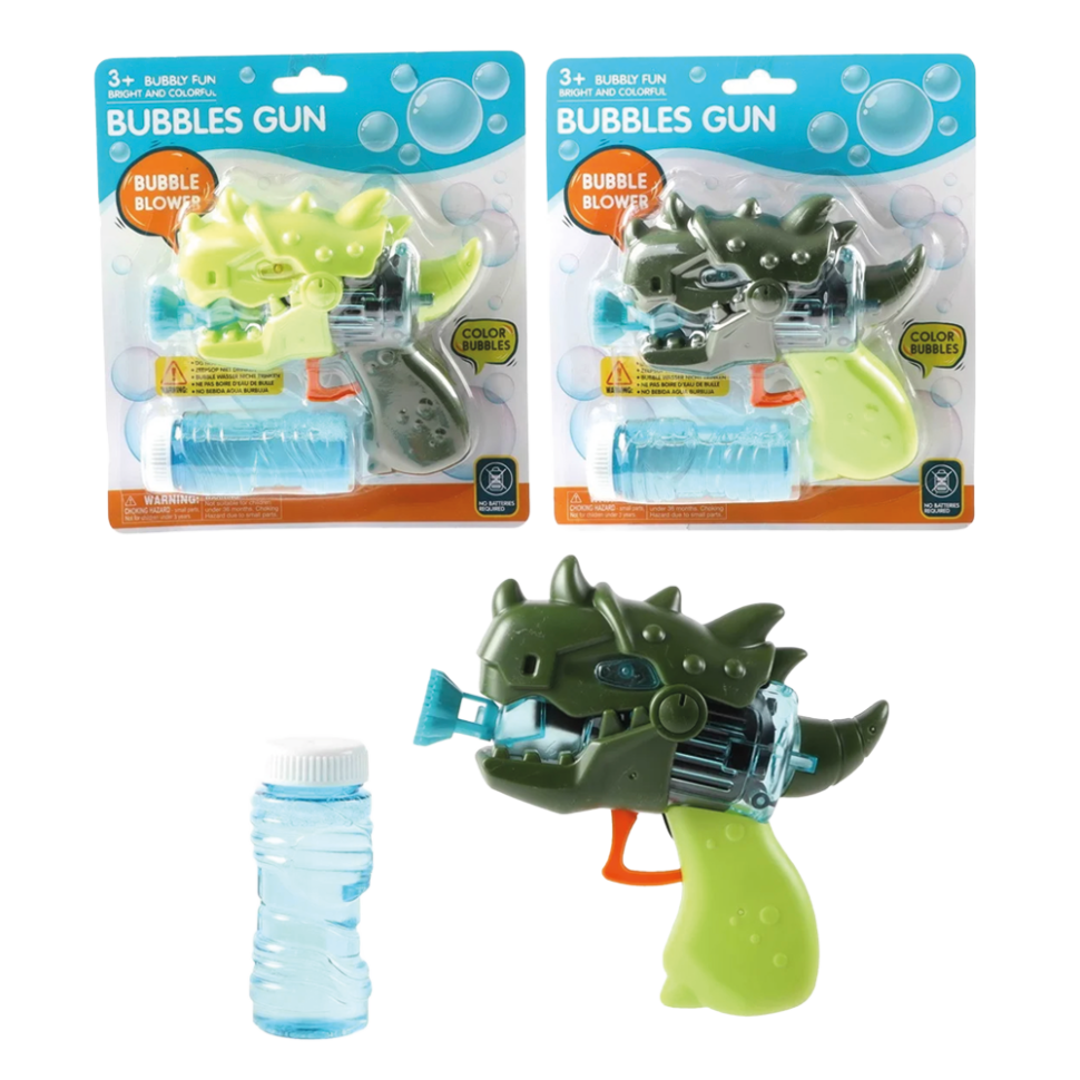 Мыльный пистолет Дино, 2 цвета в ассортименте фото 1 — Интернет каталог PriceOK