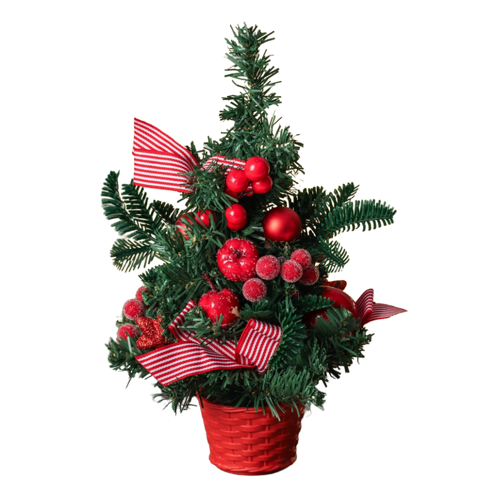 Искусственная ёлка настольная Снежное яблочко, 29x16 см фото 1 — Интернет каталог PriceOK