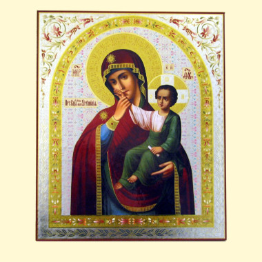 Икона Отрада и Утешение, 30x40 см, деревянная, двойное тиснение — Интернет каталог PriceOK