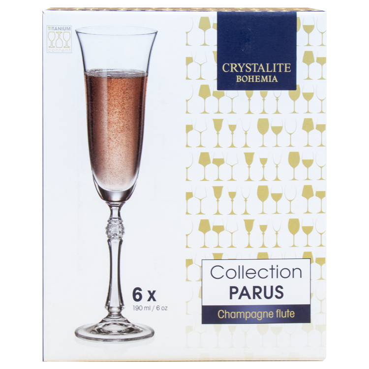 Фужеры для шампанского PARUS 6 шт 190 мл фото 1 — Интернет каталог PriceOK