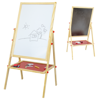 Детский мольберт 2-х сторонний для рисования, дерево, пластик, 47 х 44 х 109 см — Интернет каталог PriceOK