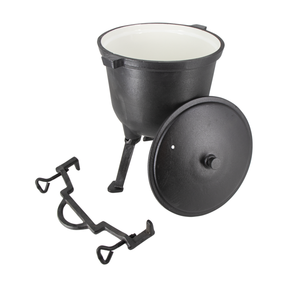 Котелок чугунный эмалированный на ножках 7 л фото 1 — Интернет каталог PriceOK