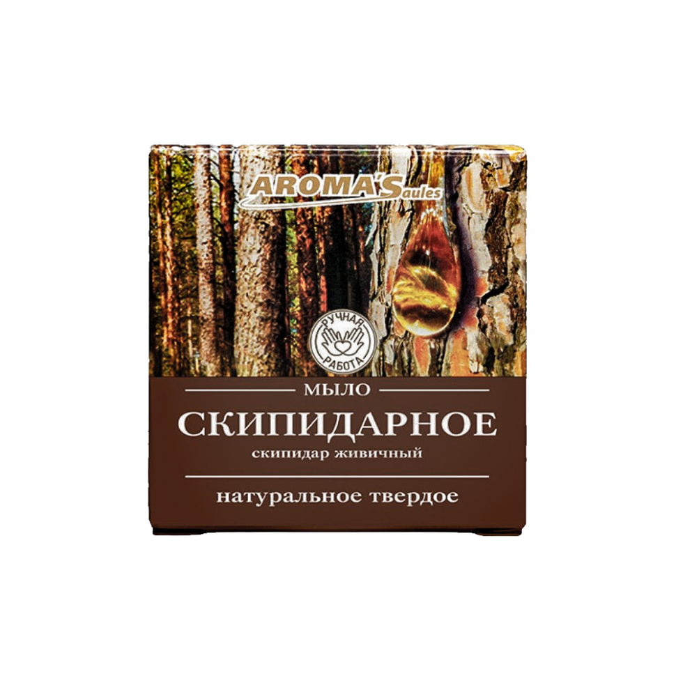 Твердое мыло AROMA'Saules натуральное Скипидарное, 80 г фото 1 — Интернет каталог PriceOK