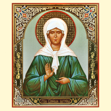 Икона Матрона, 30x40 см, деревянная, двойное тиснение — Интернет каталог PriceOK