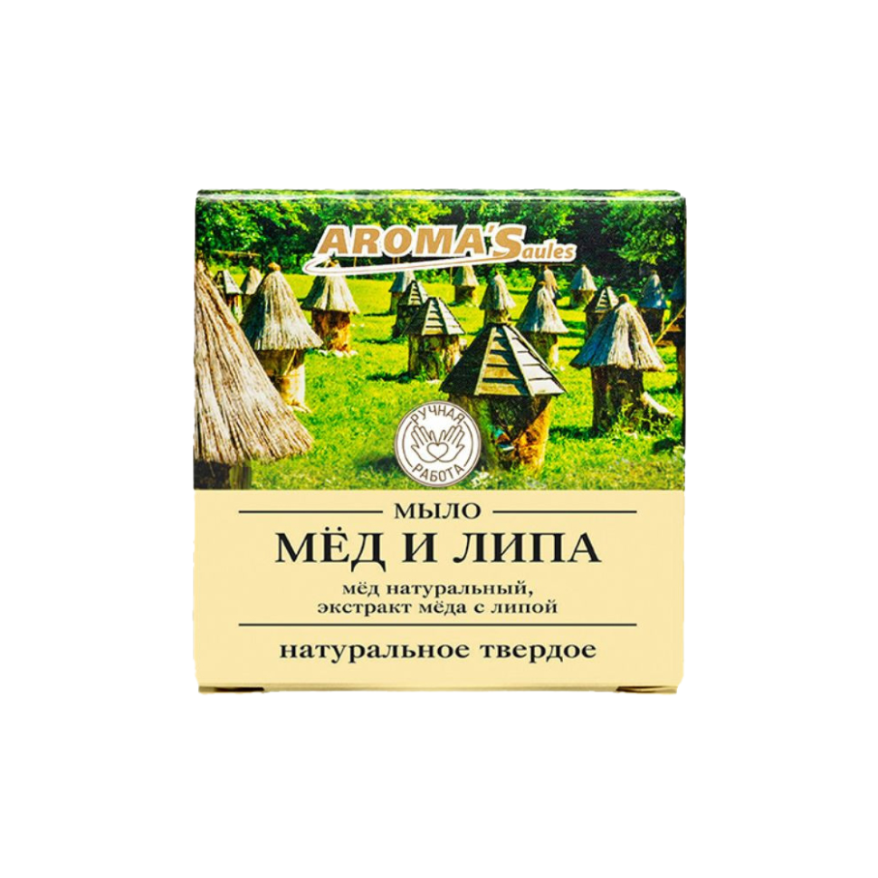 Твердое мыло AROMA'Saules натуральное Мед и Липа, 80 г фото 1 — Интернет каталог PriceOK