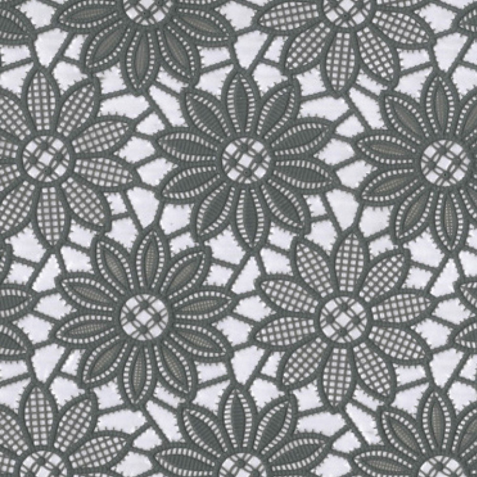 Скатерть TR-668 с кружевом Ромашки антрацит цвета 138 см x 20 м фото 1 — Интернет каталог PriceOK