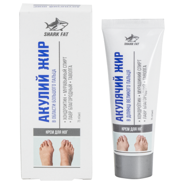 Крем для ног Акулий жир в области большого пальца, 75 мл — Интернет каталог PriceOK