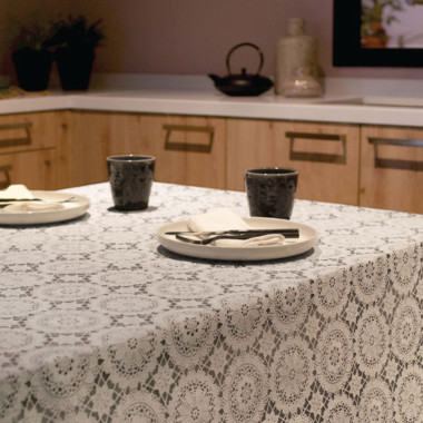 Скатерть TR-698 кружевная белая 138 см x 20 м — Интернет каталог PriceOK
