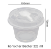 Набор одноразовых стаканчиков конических с крышкой диаметр95мм и ложкой, 225мл, 50шт фото 1 — Интернет каталог PriceOK