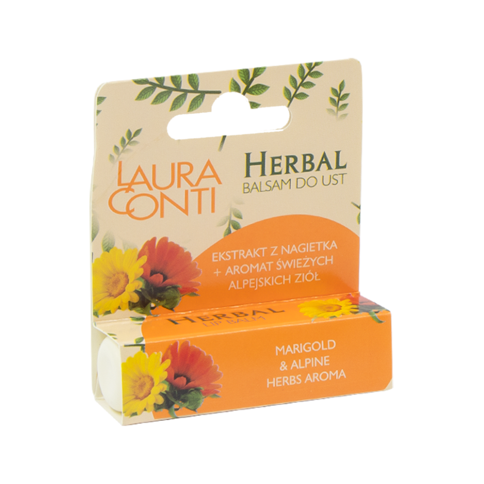 Травяной бальзам для губ Laura Conti Botanical с маслом календулы и альпийскими травами 4,8 г фото 1 — Интернет каталог PriceOK