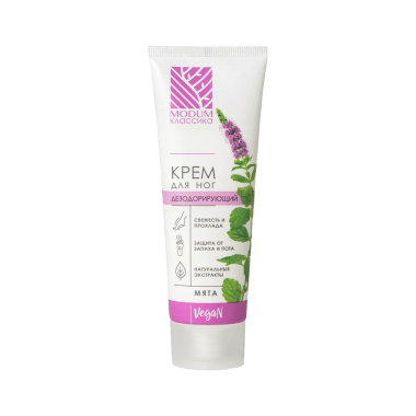 Крем для ног MODUM Мята, дезодорирующий 75 г — Интернет каталог PriceOK