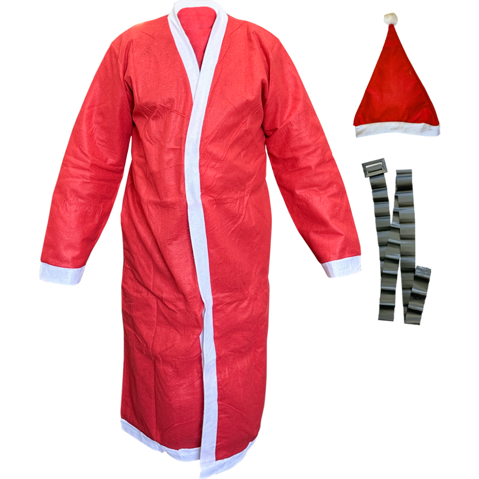 Набор Деда Мороза Халат 130x65 см + Пояс + Шапка фото 1 — Интернет каталог PriceOK