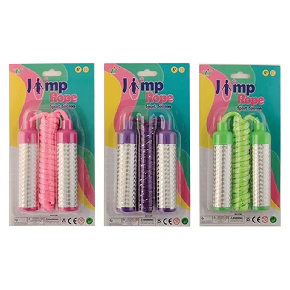 Скакалка с блёстками, 3 цвета в ассортименте фото 1 — Интернет каталог PriceOK