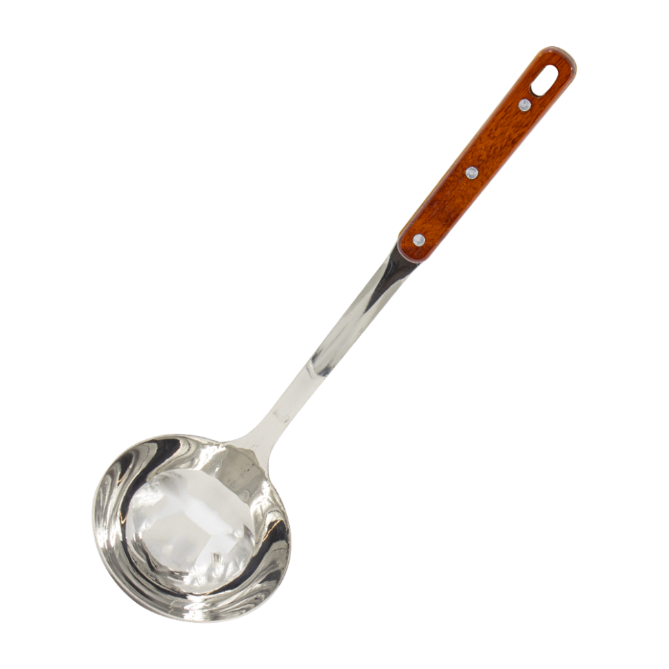 Половник из нержавеющей стали, с деревянной ручкой, 34,5 cм фото 1 — Интернет каталог PriceOK