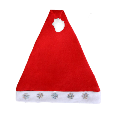 Колпак новогодний Снежинка с наклейкой, красный, набор 6 штук — Интернет каталог PriceOK