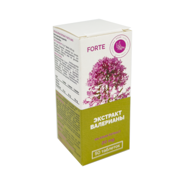 Экстракт Валерианы 20 мг ФОРТЕ,50 таблеток — Интернет каталог PriceOK