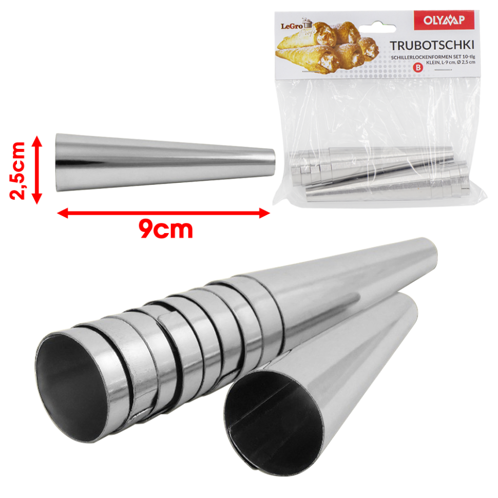 Форма для выпечки Трубочки, набор 10 шт., 9 см, диаметр2,5 см,нержавейка фото 1 — Интернет каталог PriceOK