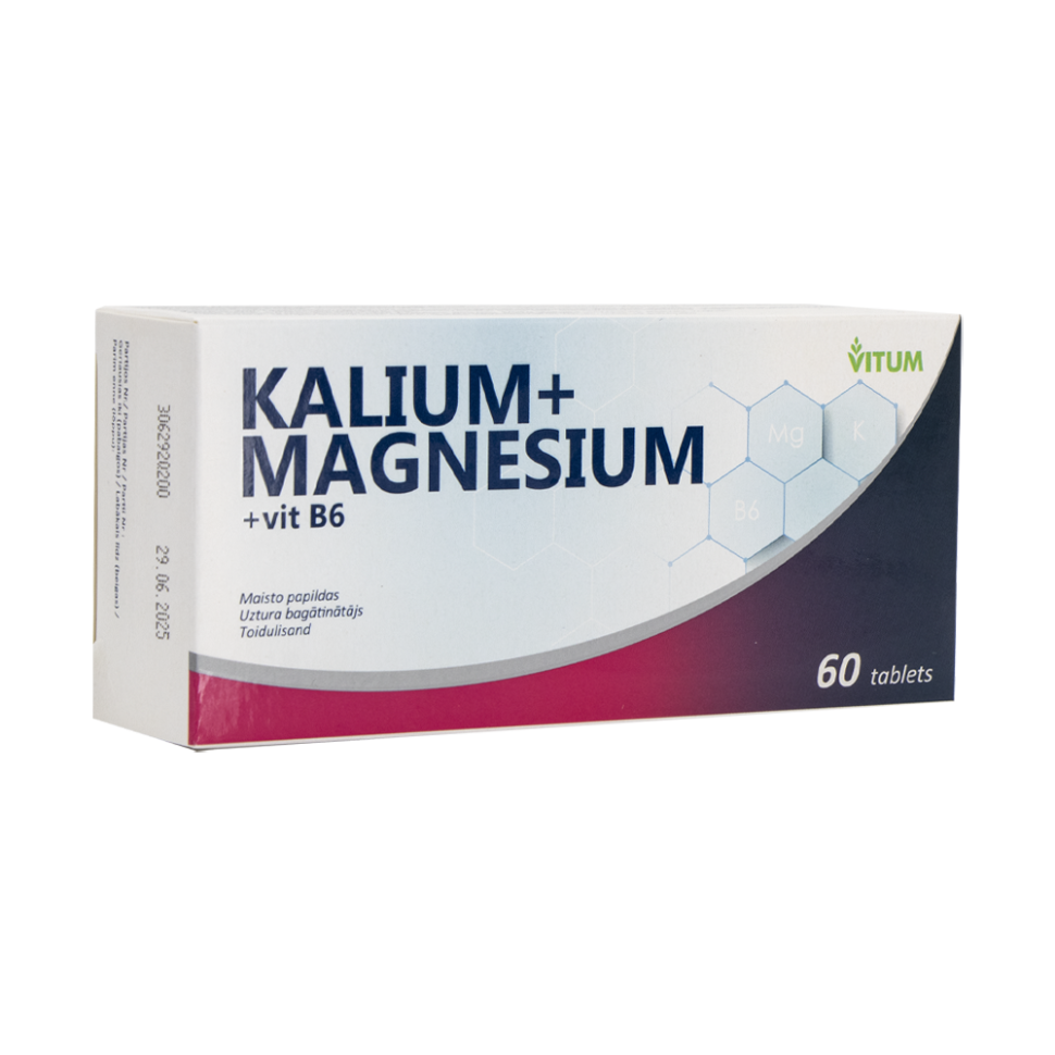 Калий + магний + витамин В6, VITUM 60 таблеток фото 1 — Интернет каталог PriceOK
