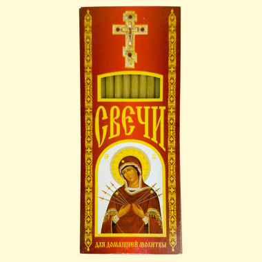Набор парафиновых свечей Семистрельная, 12 шт, для домашней молитвы, 18 см, ? 5 мм — Интернет каталог PriceOK