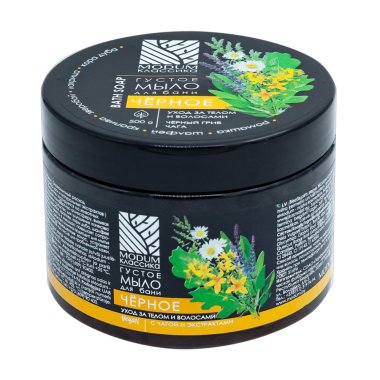 Густое мыло для бани MODUM КЛАССИКА Чёрное, 500 г — Интернет каталог PriceOK