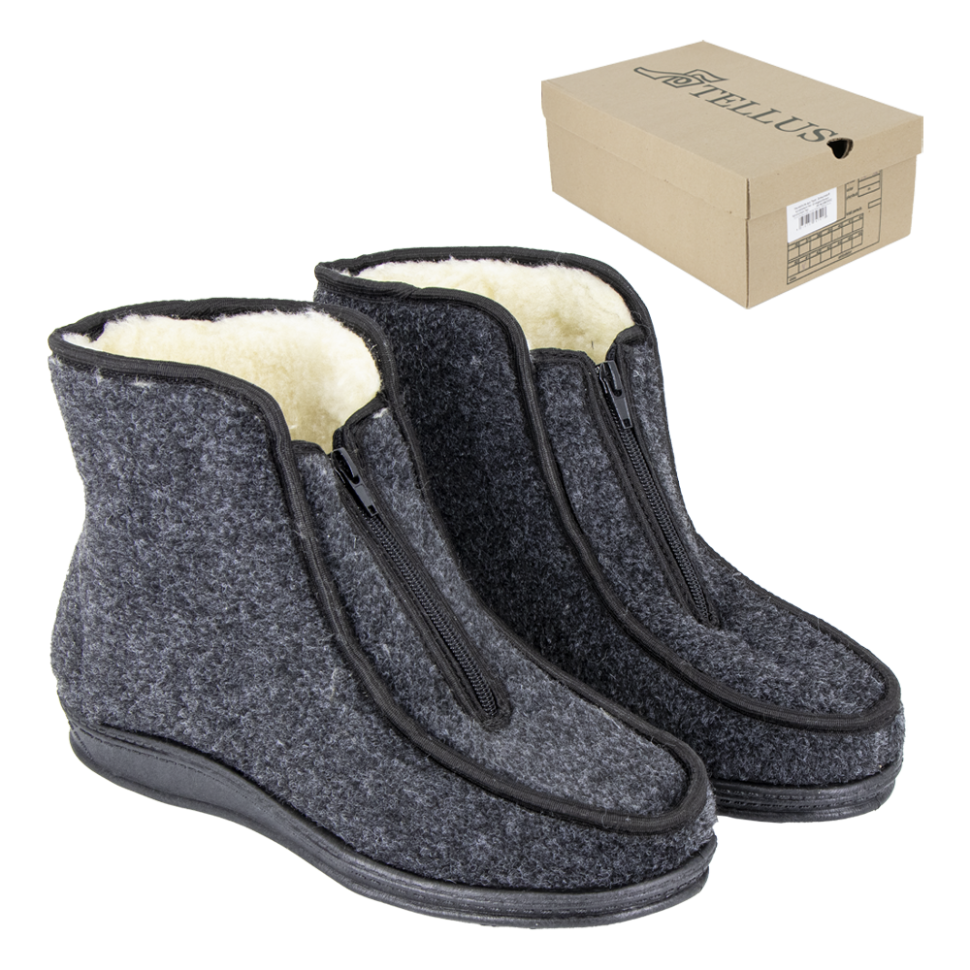 Тапочки - Сопожки  черные, на замке, текстиль, модель: 56-32, размеры: 43, 45 фото 1 — Интернет каталог PriceOK