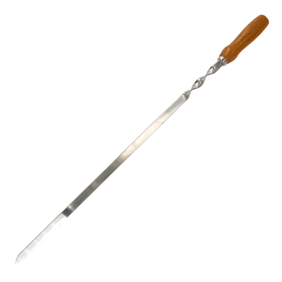 Шампур 70 см с деревянной ручкой 13 см, нержавеющая сталь 2 мм фото 1 — Интернет каталог PriceOK