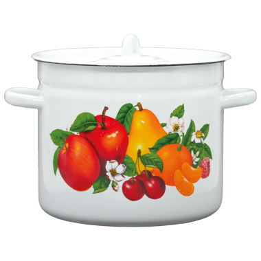 Кастрюля эмалированная с крышкой Фруктовый рай 7 л — Интернет каталог PriceOK