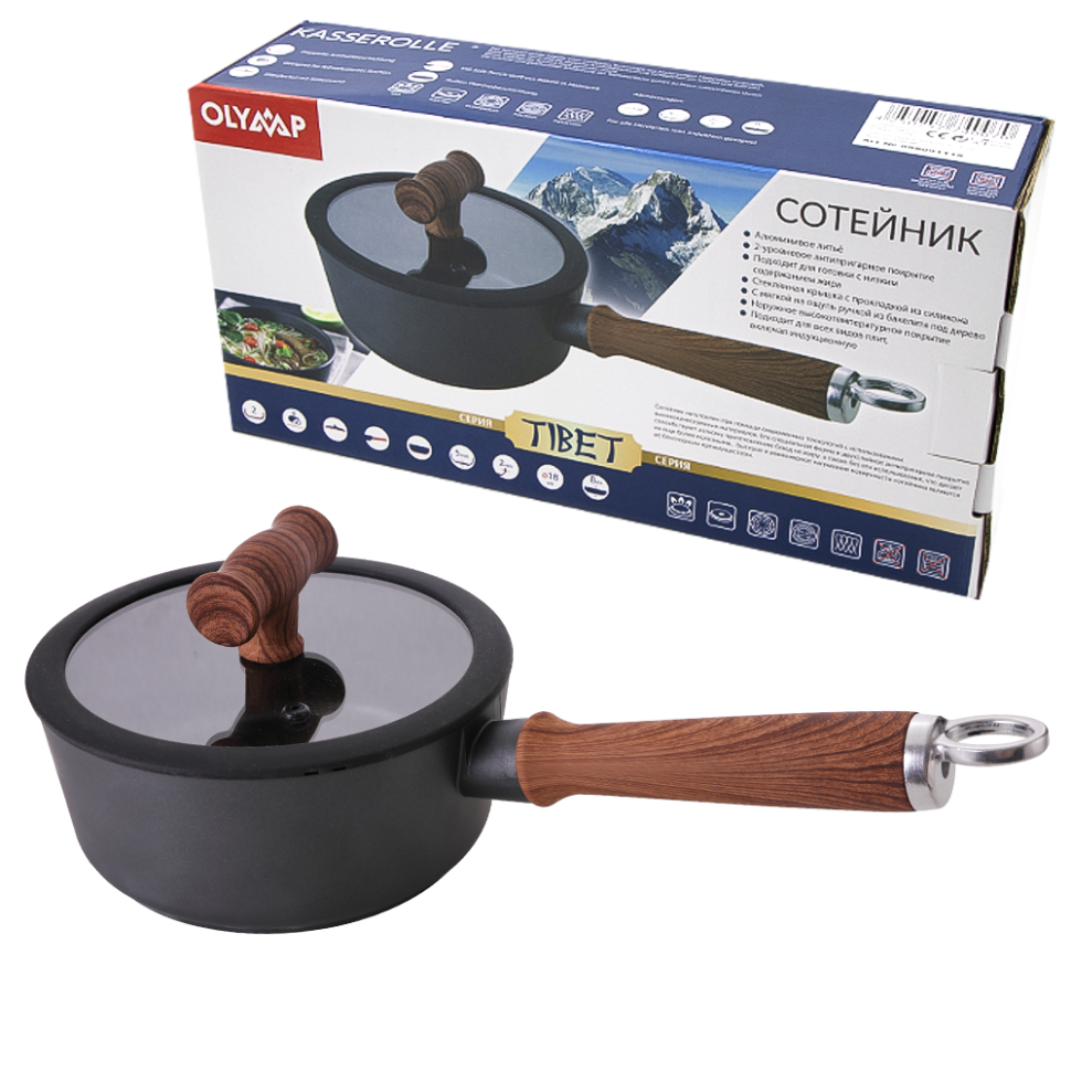 Сотейник ТИБЕТ Серия Алюминивое литьё, диаметр 18 см, 18 x 8 см, 1374 г фото 1 — Интернет каталог PriceOK